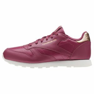 Adidasy Dziecięce Reebok CLASSIC LEATHER Różowe PL 45CJEVX